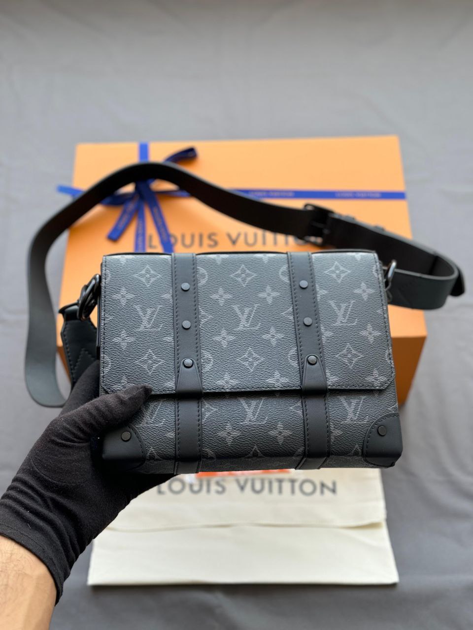 Monogram Eclipse Trunk Messenger with patch pockets