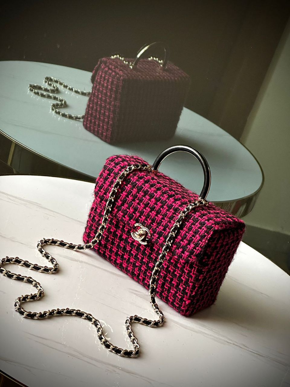 Chanel 2024 Pink Quilted Trendy CC Dual Handle Flap Bag