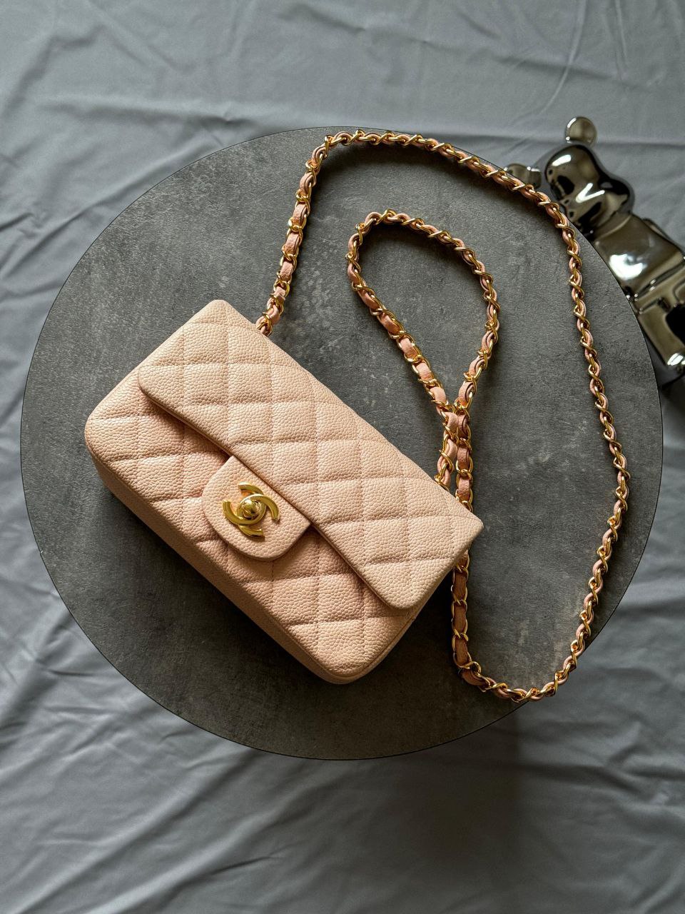 Chanel Burgundy Red Quilted Caviar Classic Bag Gold Hardware
