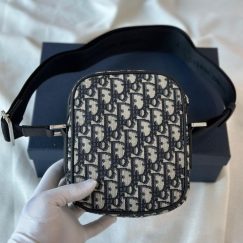 CHRISTIAN DIOR Oblique Messenger Pouch Beige